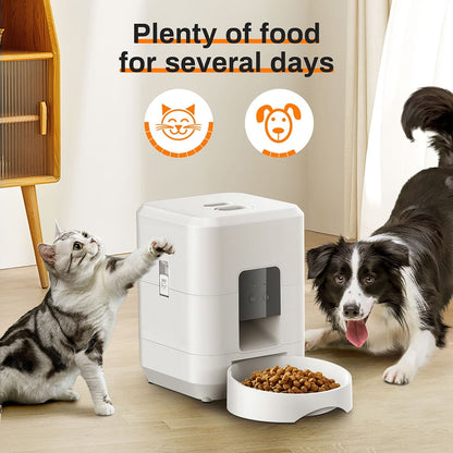 2L Smart Control Pet Feeder WIFI Feeders for Cats Remote Feeding cat Food Dispenser Automatic Pets Feeder (2L- WiFi black,US PLUG)